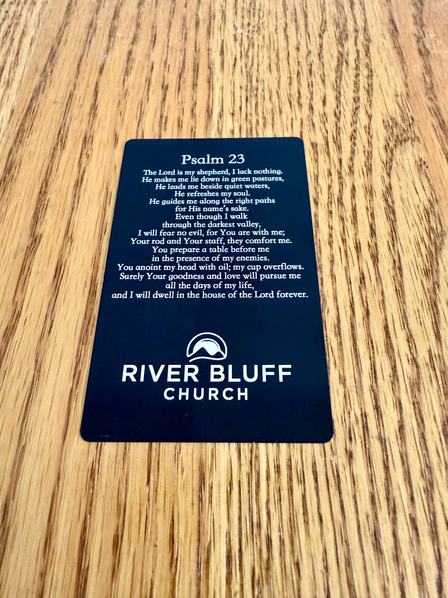 Metal Scripture Card (Glossy Black)
