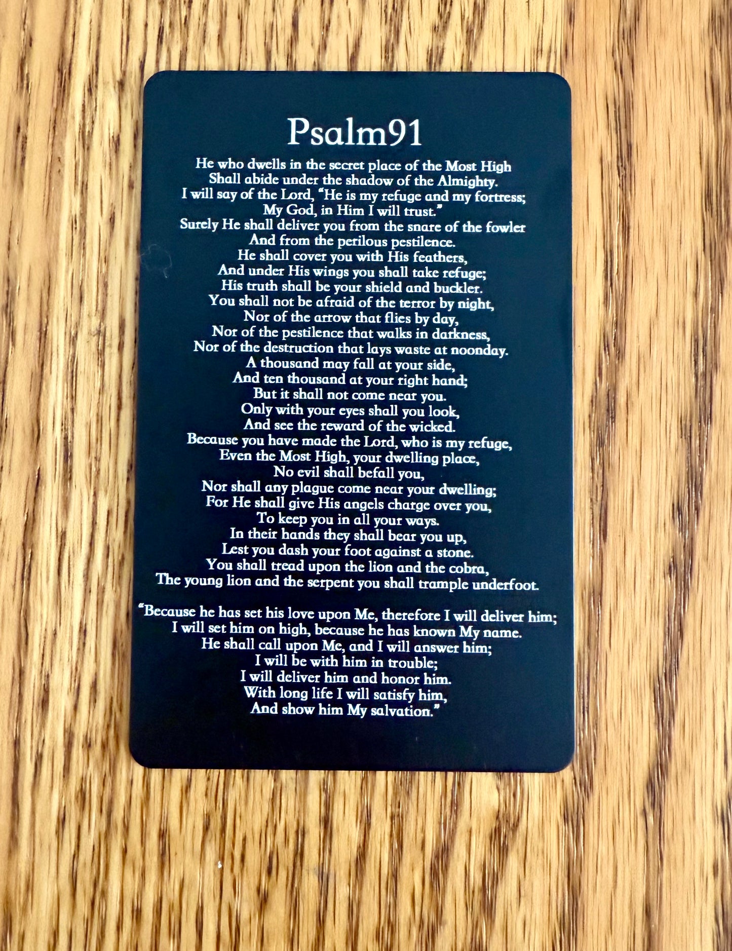 Metal Scripture Card (Heavy Duty Matte Black)