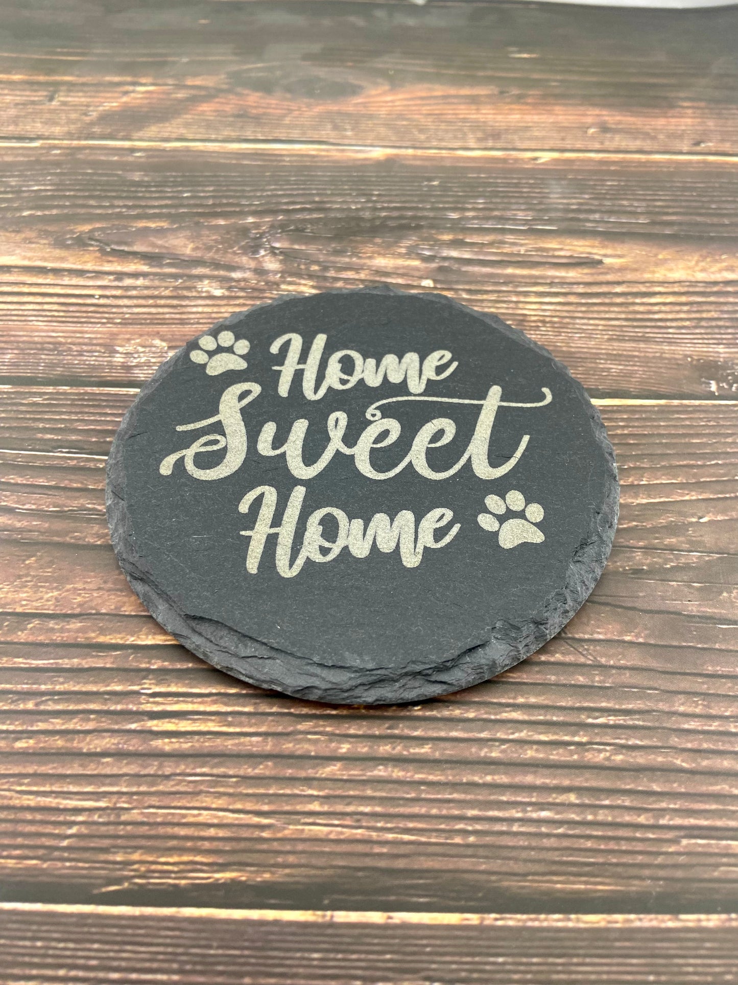 "Home Sweet Home" with Paws Coaster