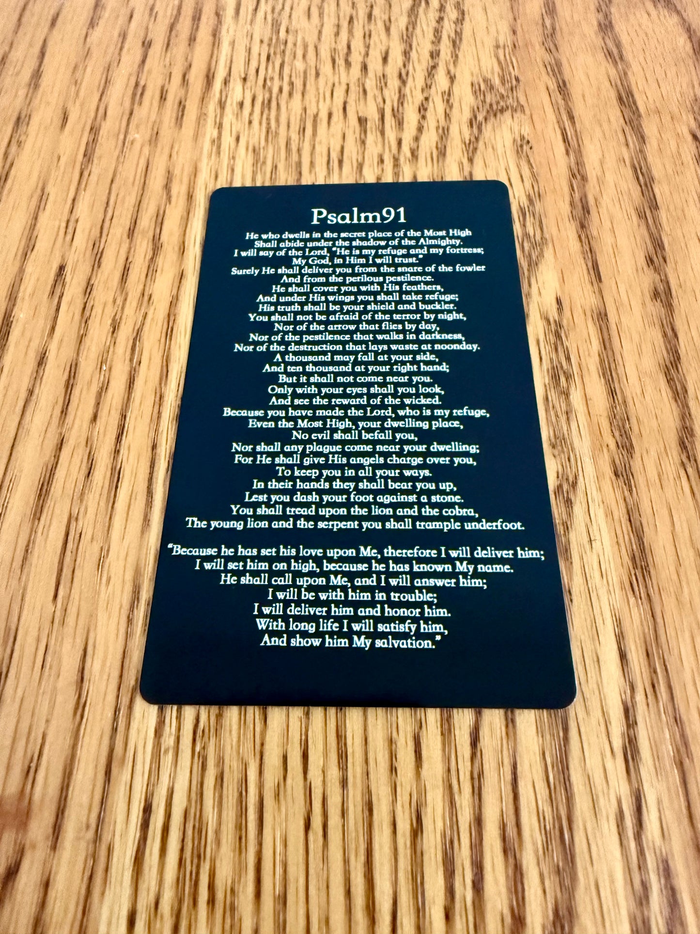 Metal Scripture Card (Glossy Black)