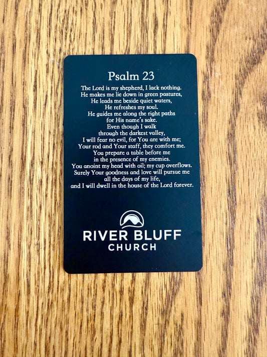 Metal Scripture Card (Heavy Duty Matte Black)