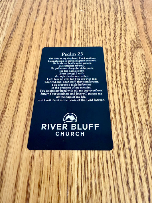 Metal Scripture Card (Glossy Black)