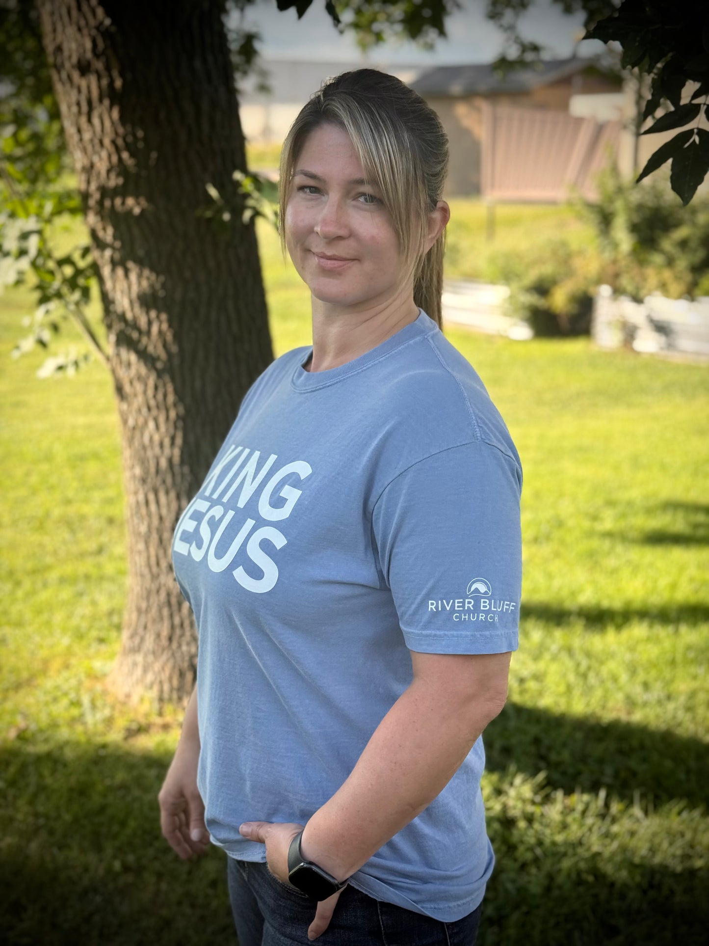 River Bluff Church Shirt (Blue)